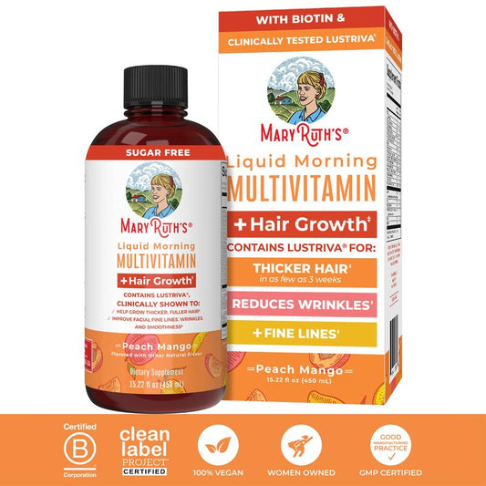 Mary Ruth's Multivitamin -Dile Adiós al Cabello Débil y al Cansancio